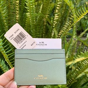 NWT Coach Leather Glitter Card Case